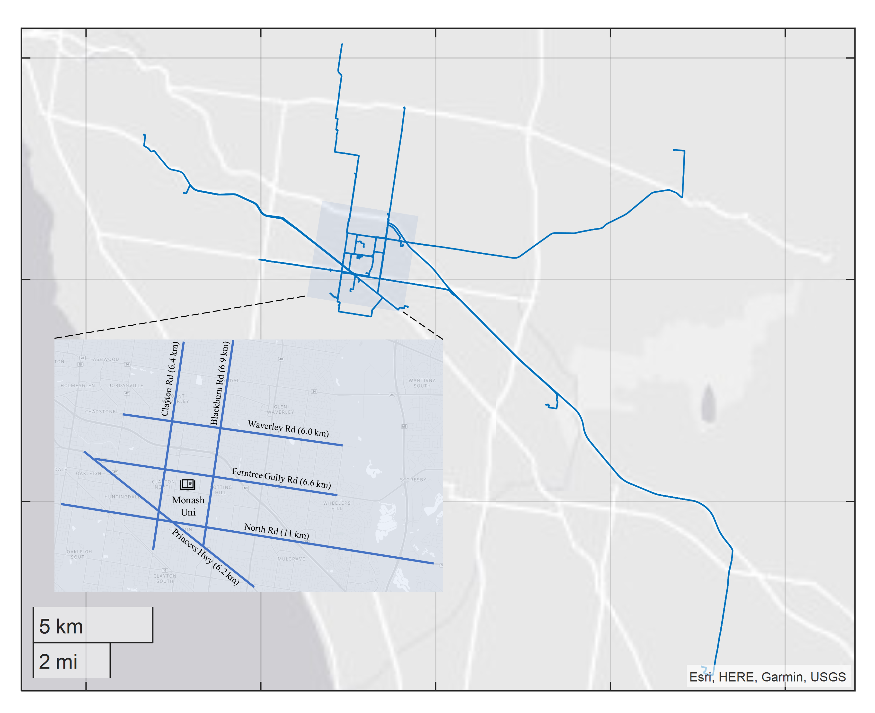 Survey routes